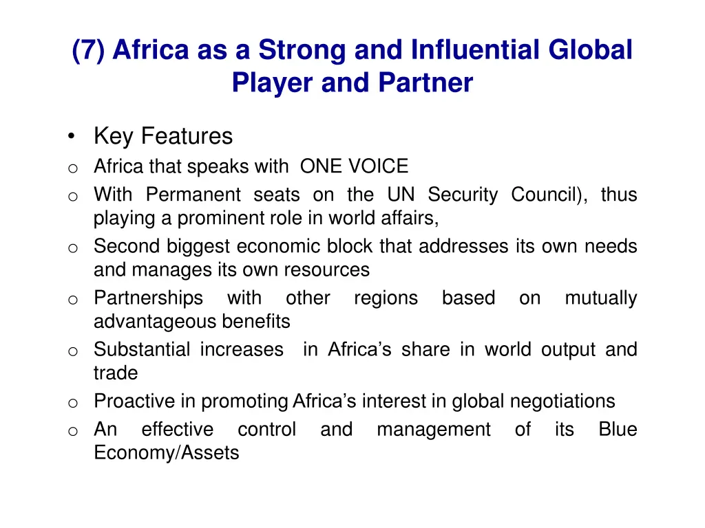 7 africa as a strong and influential global