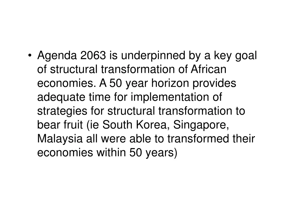 agenda 2063 is underpinned by a key goal