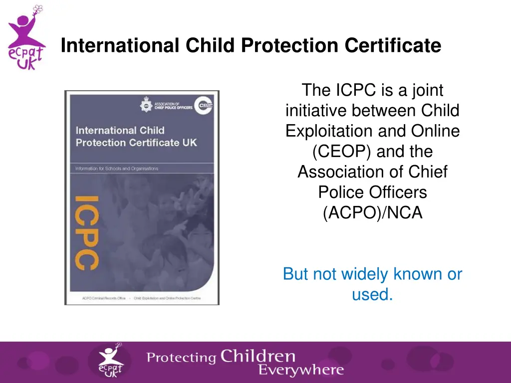 international child protection certificate
