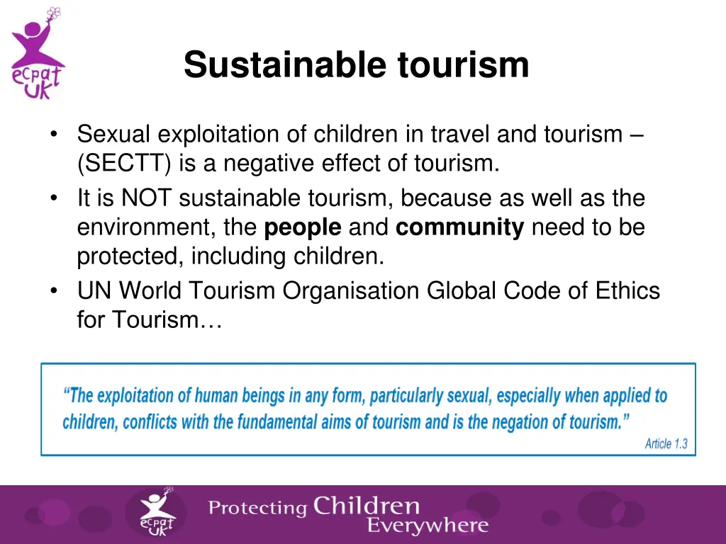 sustainable tourism