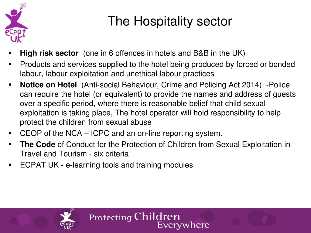the hospitality sector