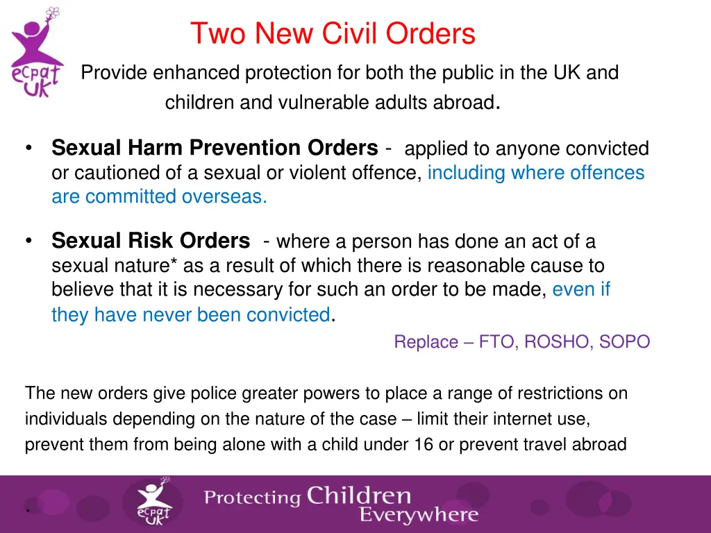 two new civil orders provide enhanced protection