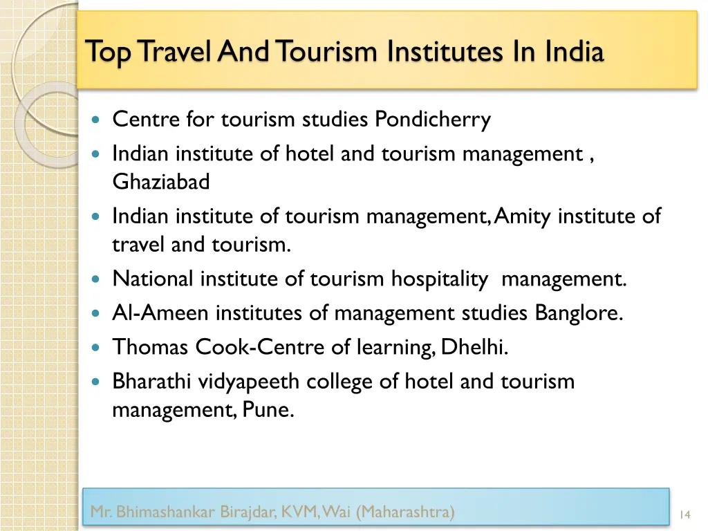 top travel and tourism institutes in india