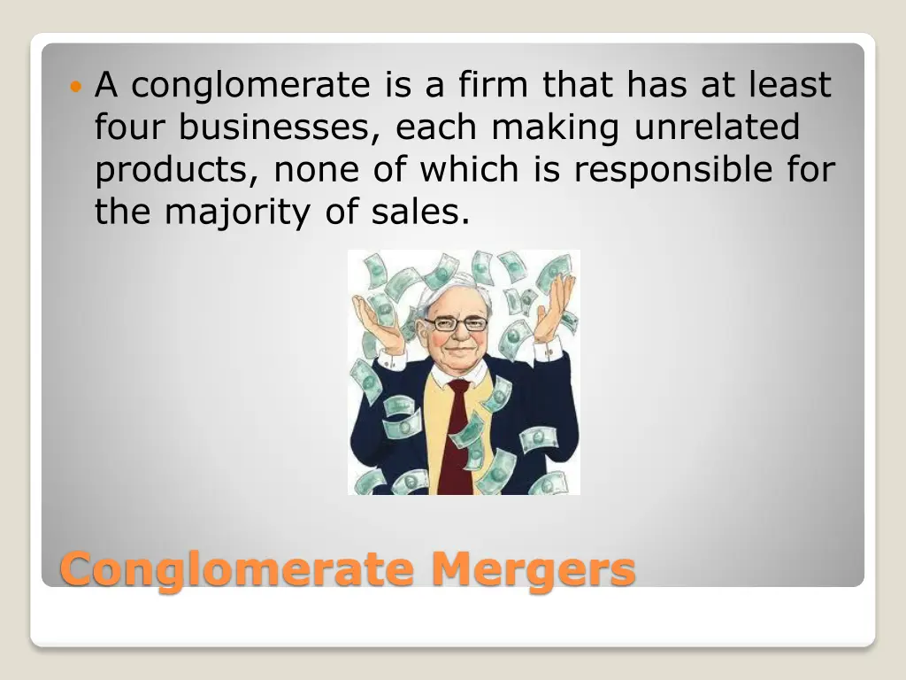 a conglomerate is a firm that has at least four
