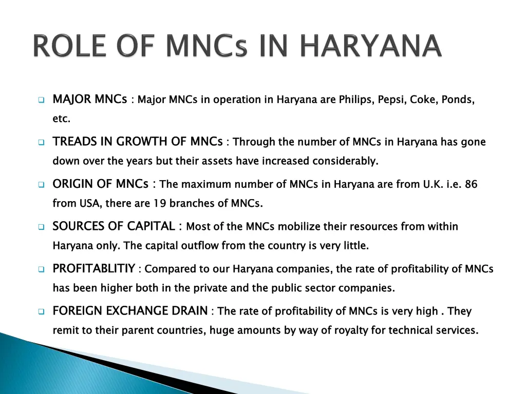 major mncs etc