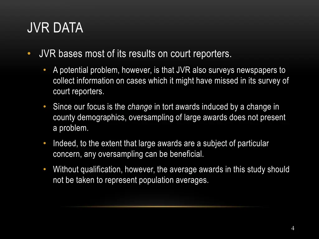 jvr data