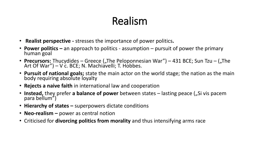 realism realism
