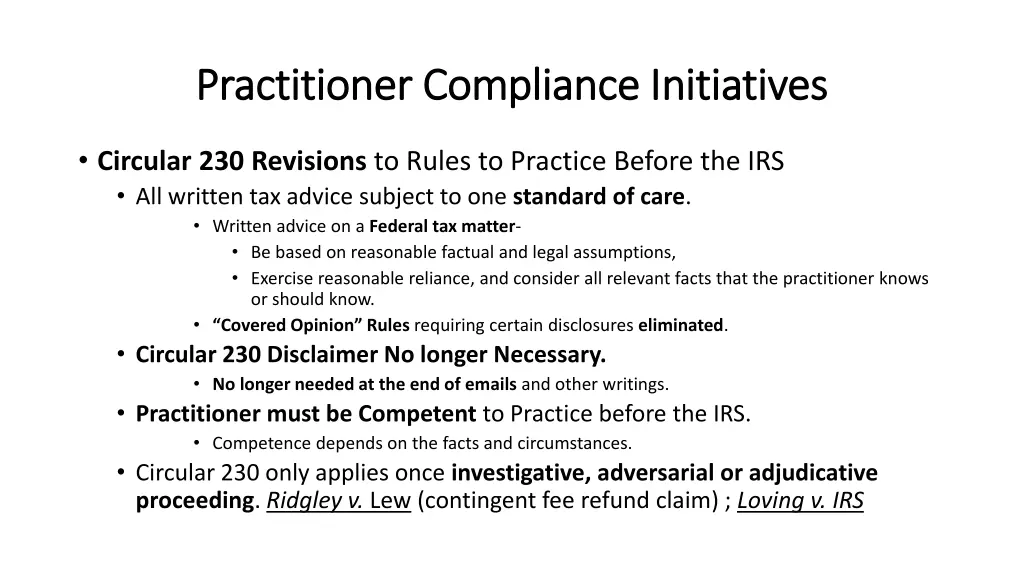 practitioner compliance initiatives practitioner