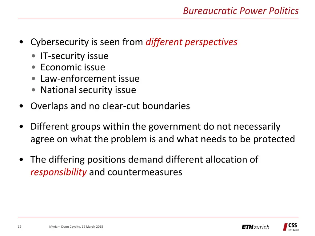 bureaucratic power politics