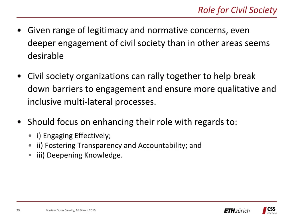 role for civil society