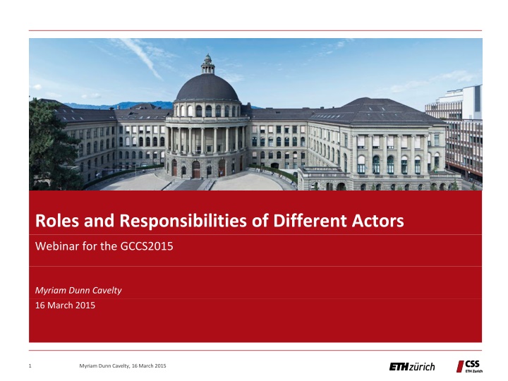 roles and responsibilities of different actors