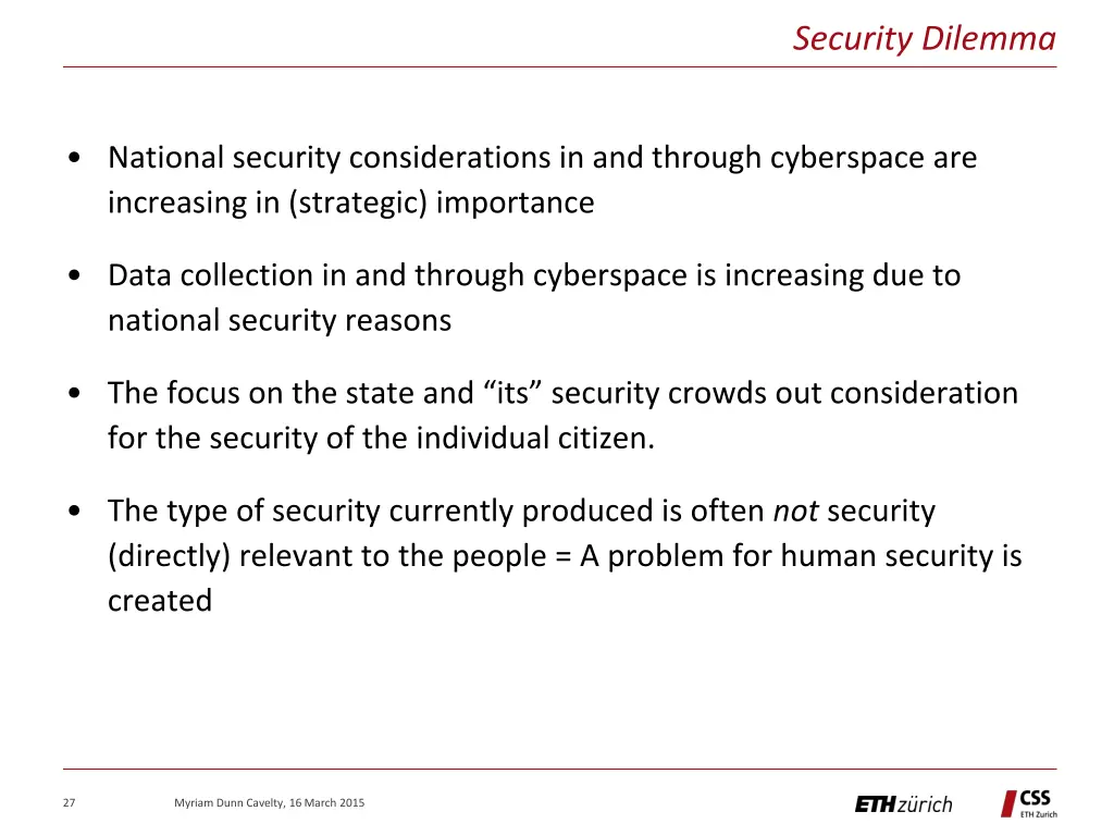security dilemma