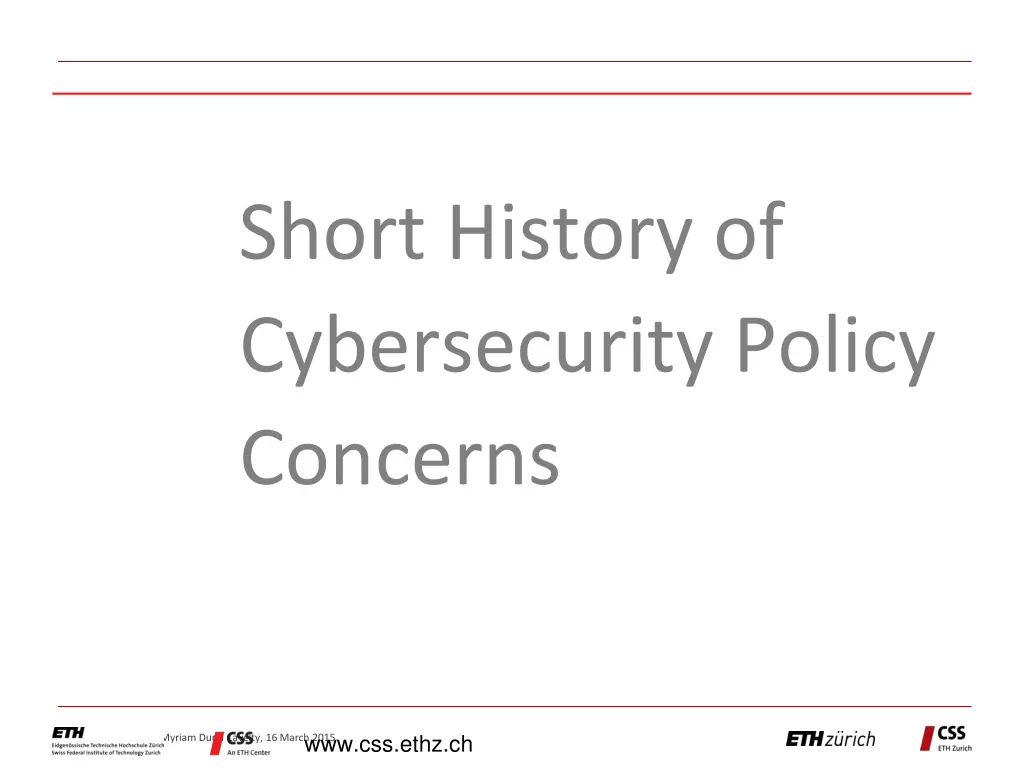 short history of cybersecurity policy concerns