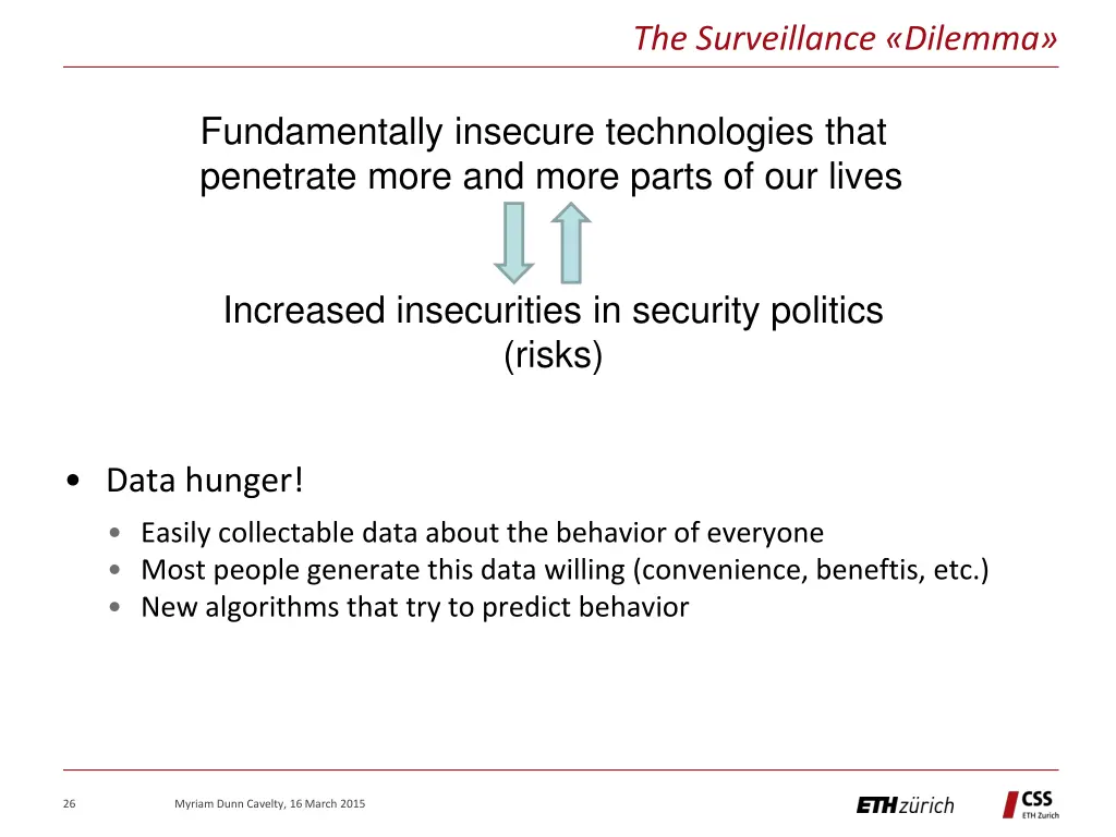 the surveillance dilemma