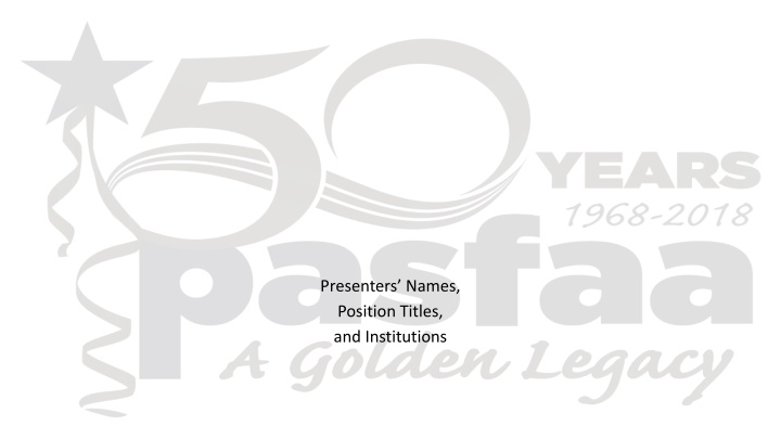 presenters names position titles and institutions