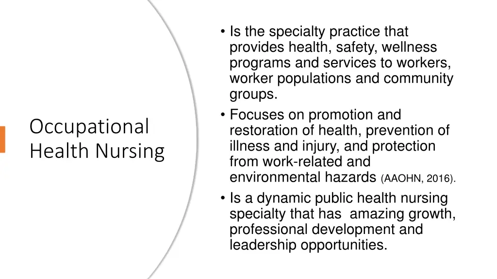 is the specialty practice that provides health