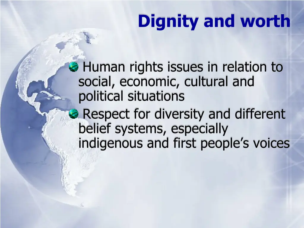 dignity and worth
