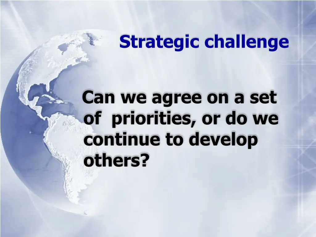 strategic challenge