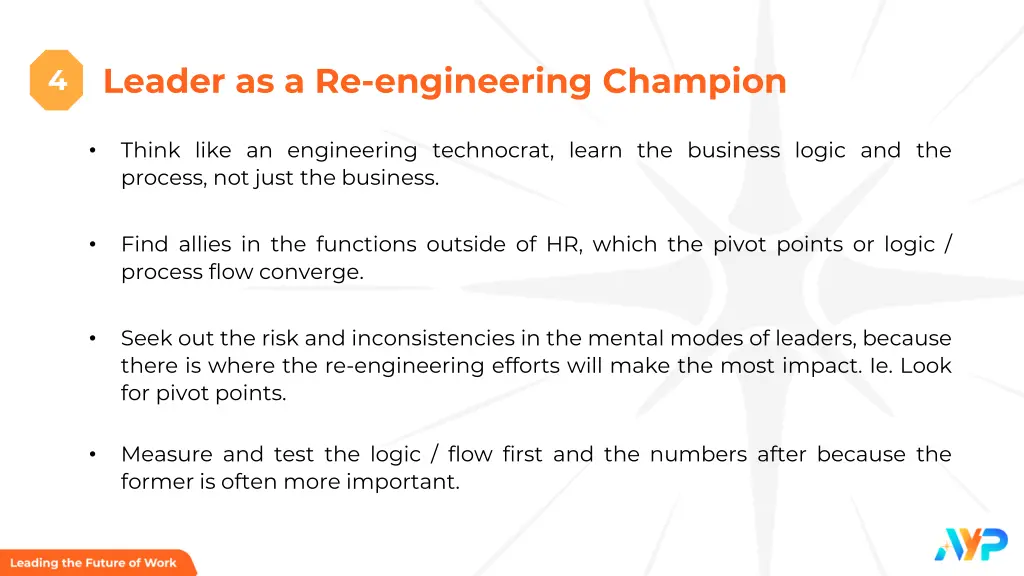 leader as a re engineering champion