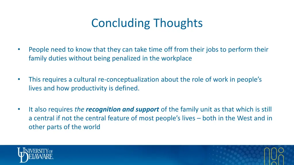 concluding thoughts