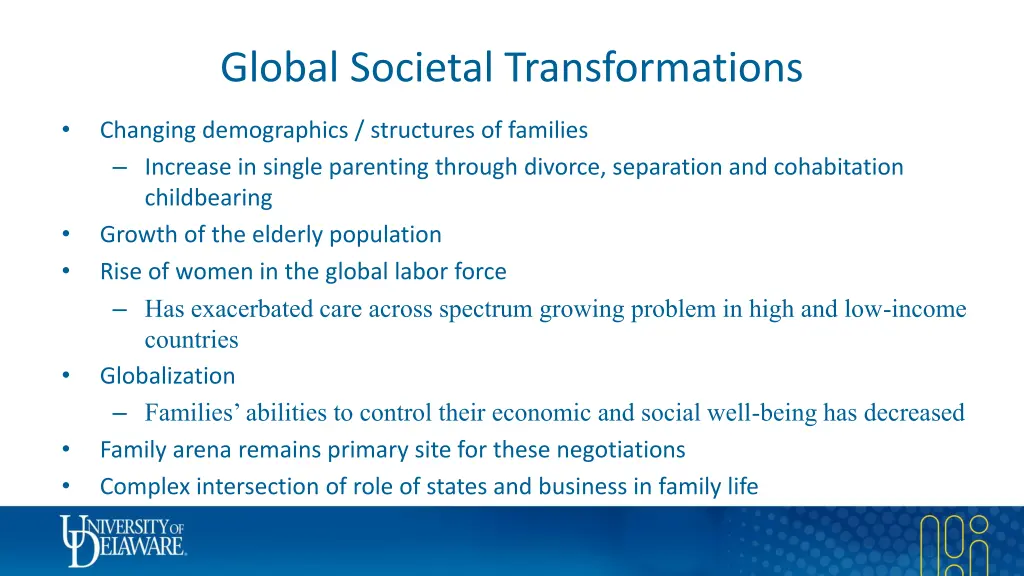 global societal transformations