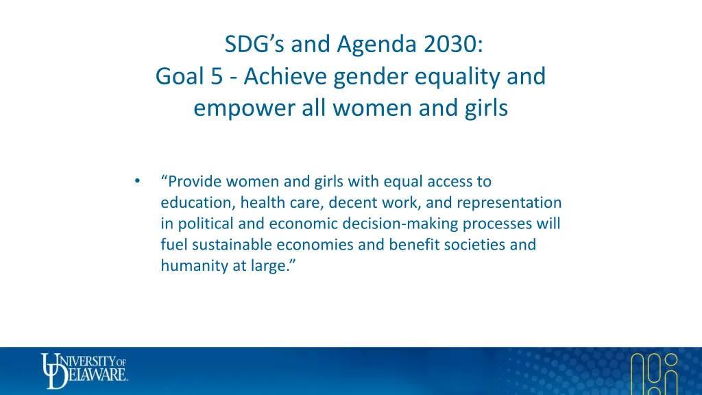 sdg s and agenda 2030 goal 5 achieve gender