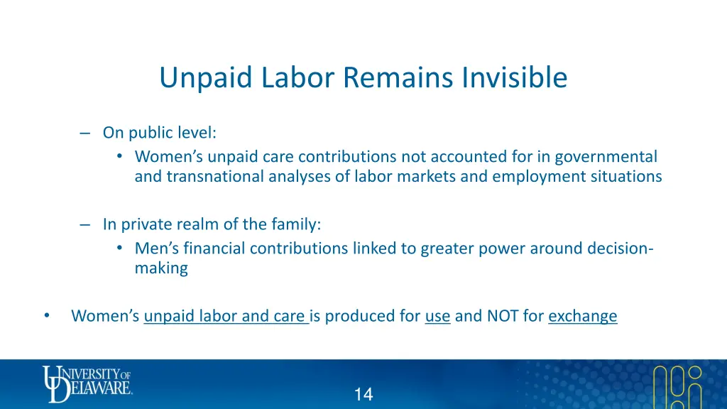 unpaid labor remains invisible