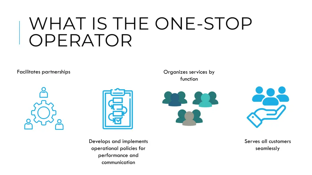 what is the one stop operator