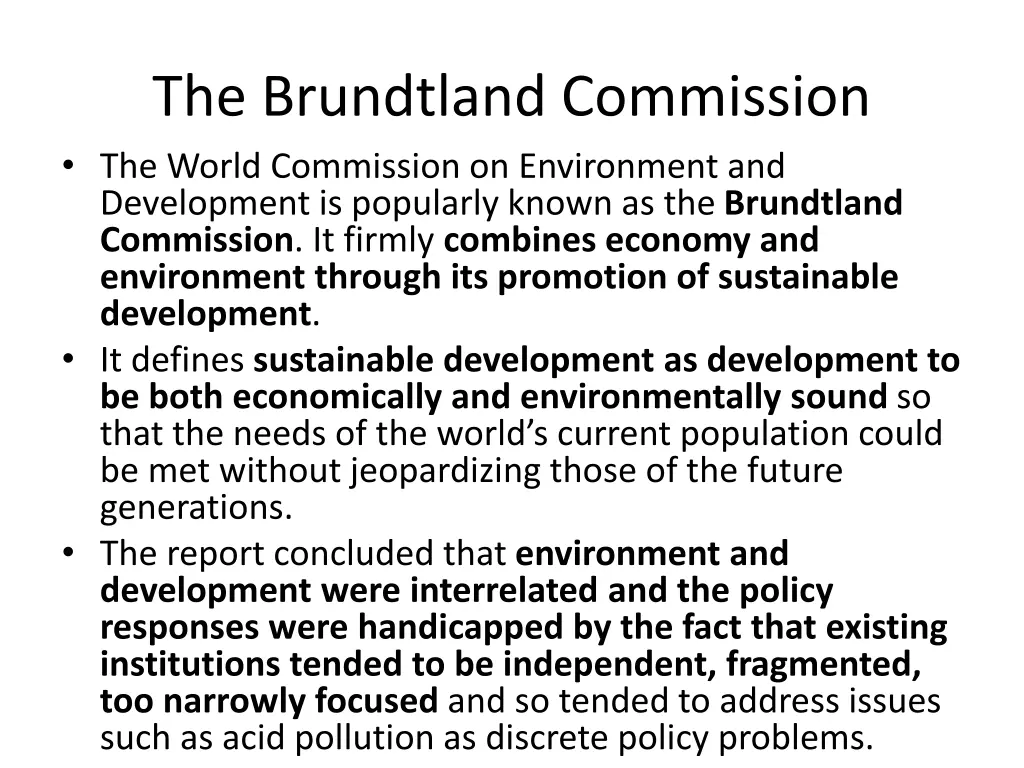 the brundtland commission the world commission