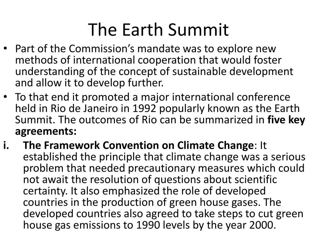 the earth summit