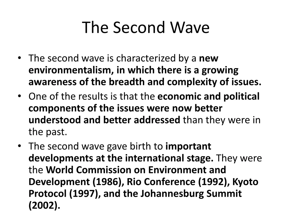 the second wave