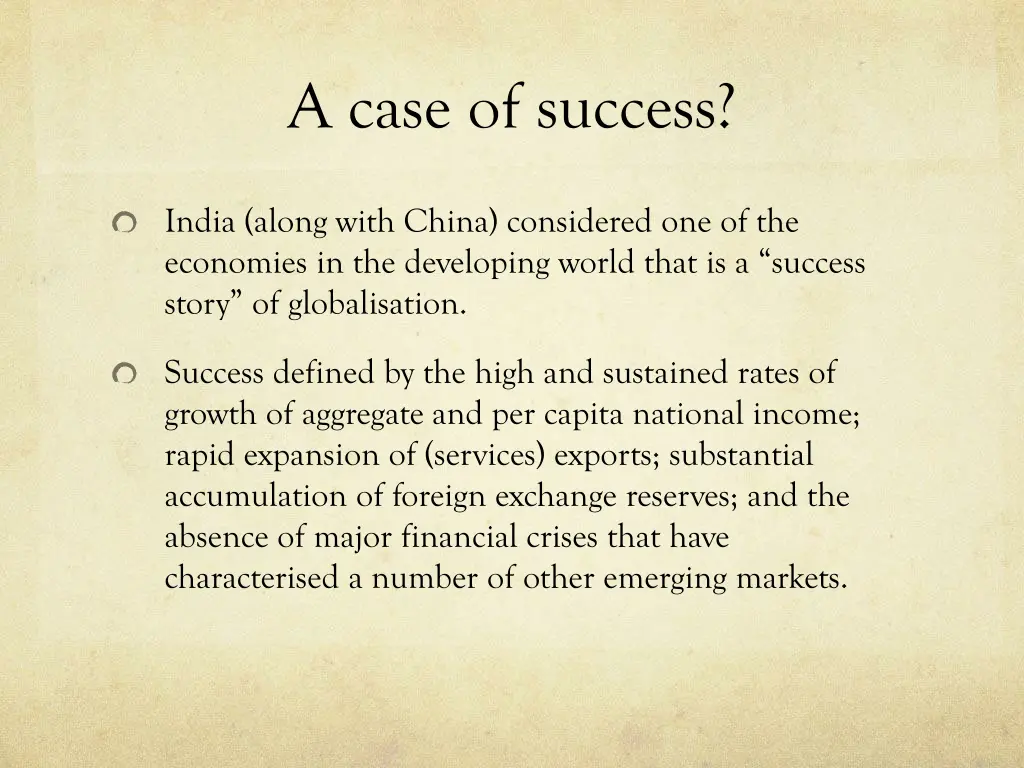 a case of success