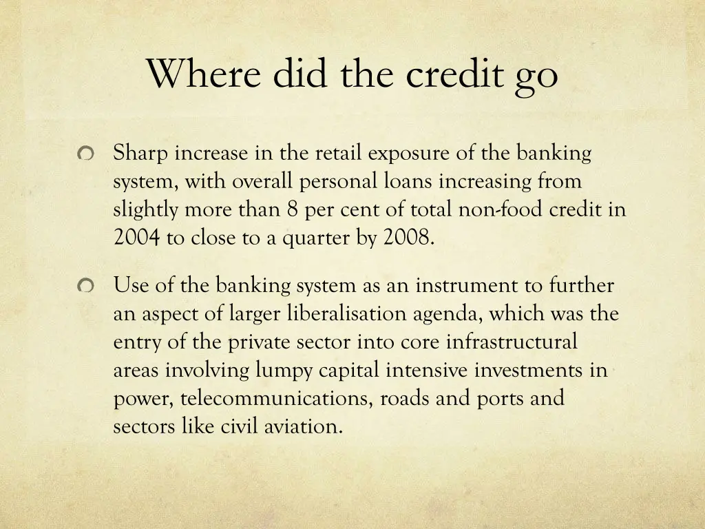 where did the credit go