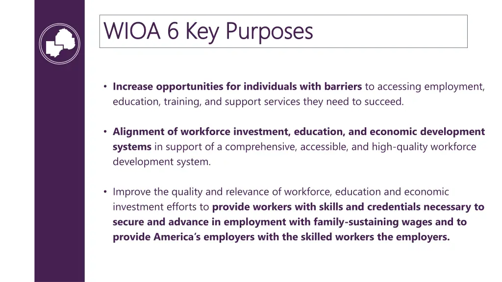 wioa 6 key purposes wioa 6 key purposes