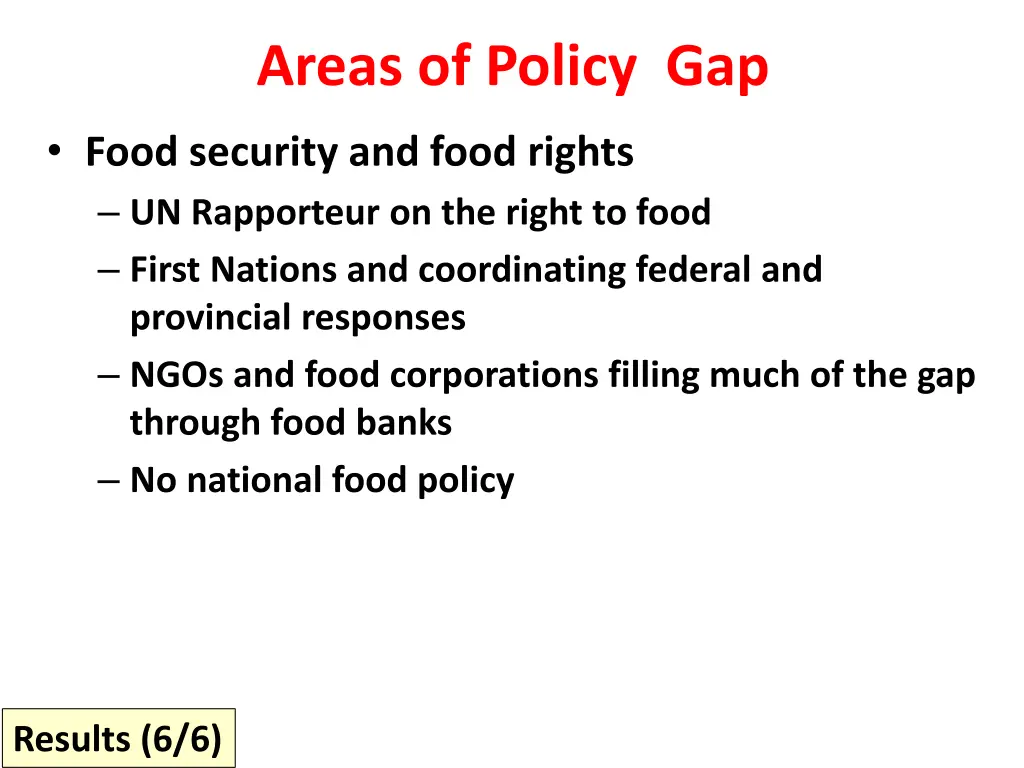 areas of policy gap 1