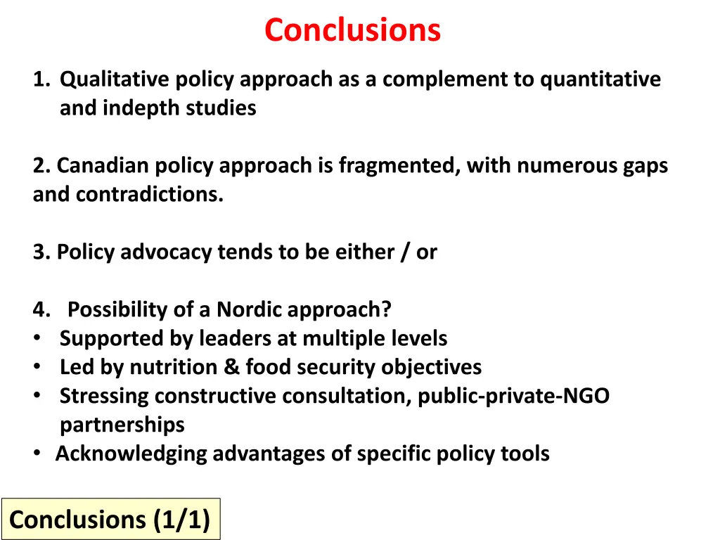 conclusions