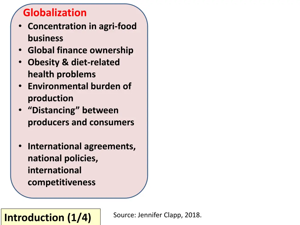 globalization concentration in agri food business
