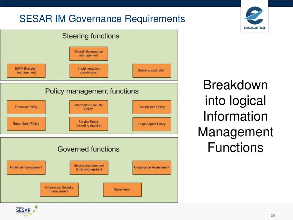 sesar im governance requirements