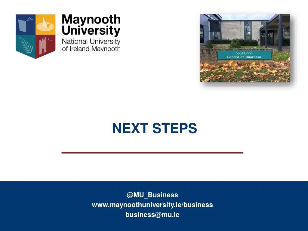 next steps