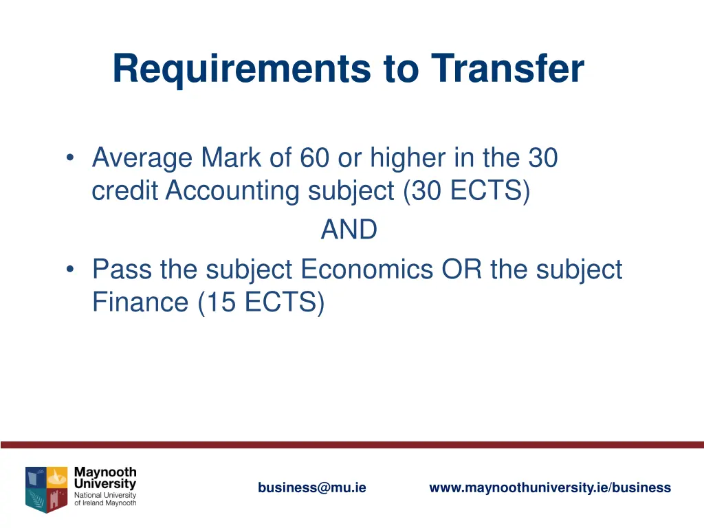 requirements to transfer 3