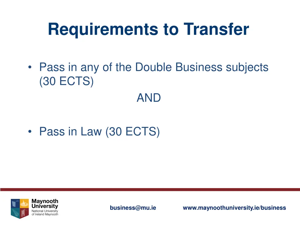 requirements to transfer 7