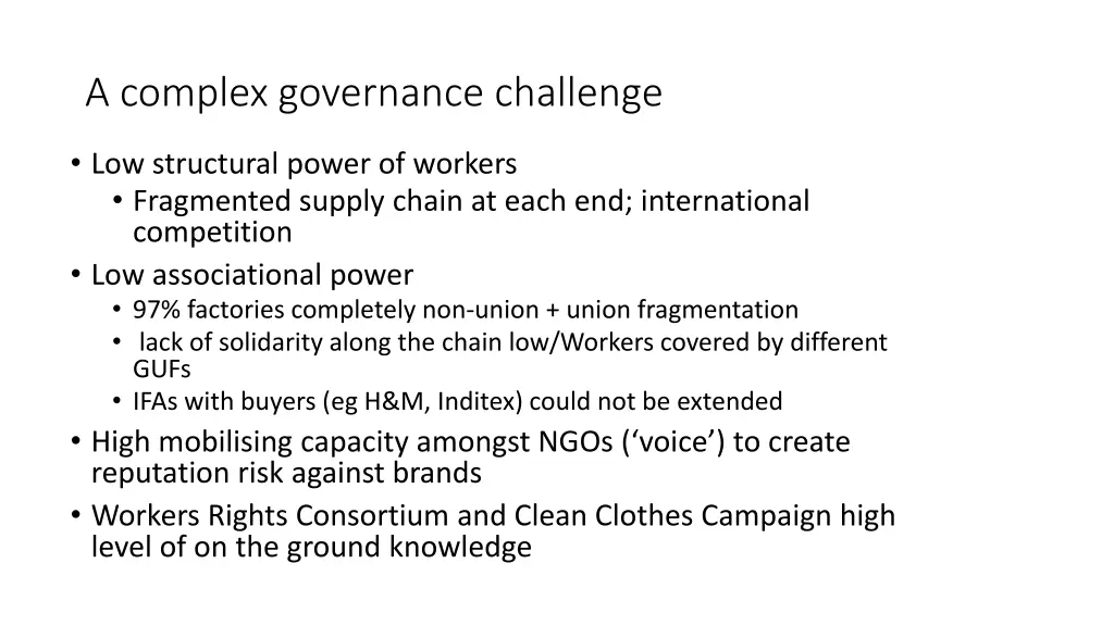 a complex governance challenge