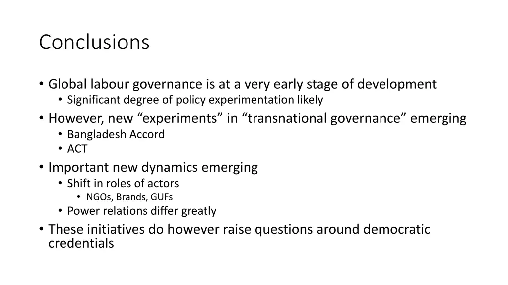 conclusions