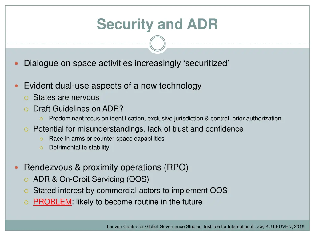security and adr