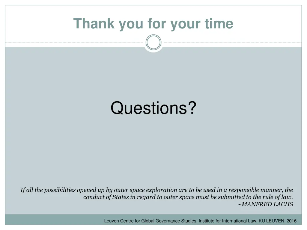 thank you for your time