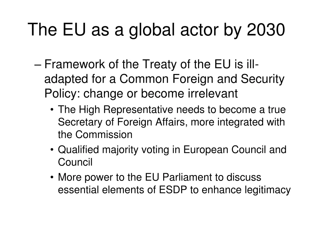 the eu as a global actor by 2030 2