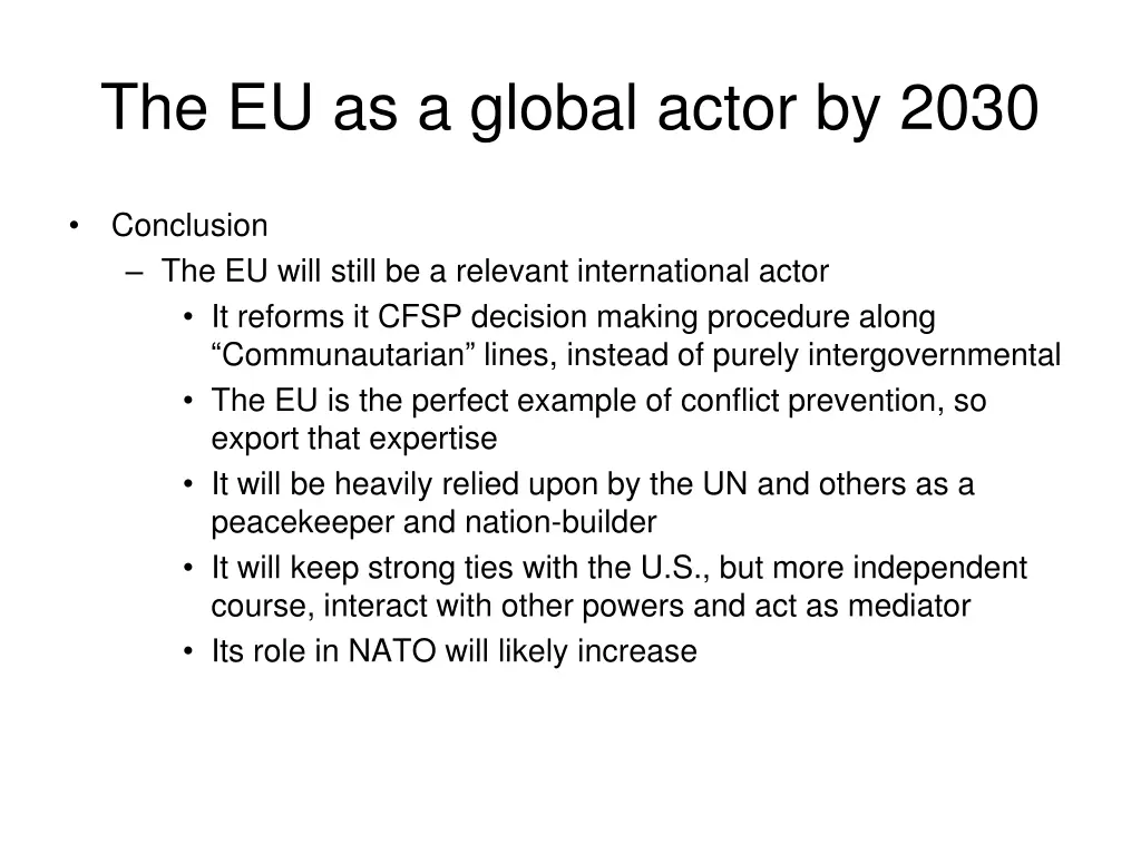 the eu as a global actor by 2030 7