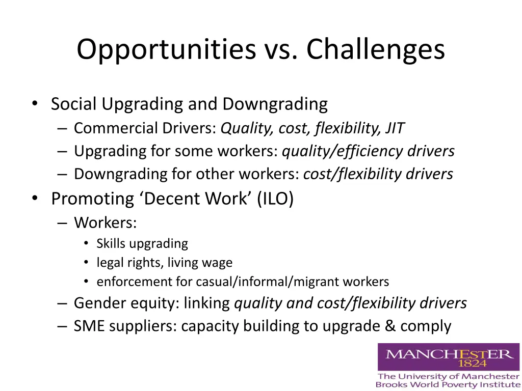 opportunities vs challenges