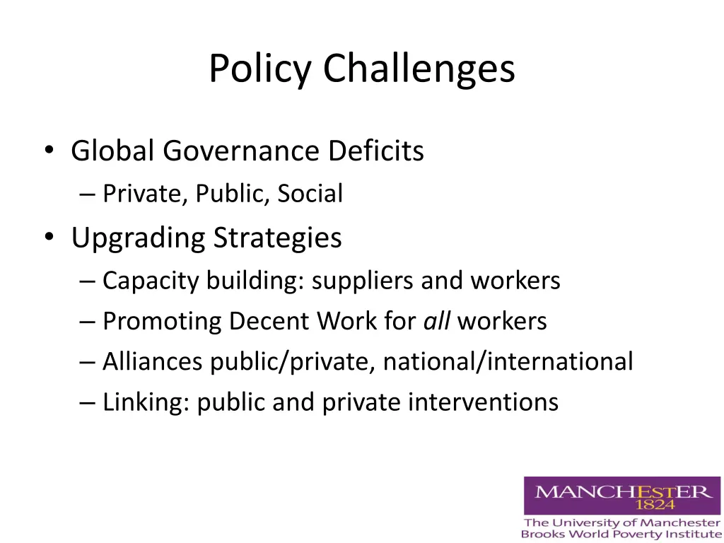policy challenges