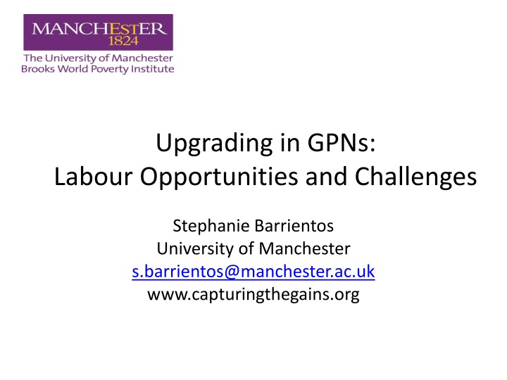 upgrading in gpns labour opportunities